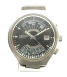 オリエント ORIENT OJ469742-9A 腕時計 ヴィンテージ アンティーク ウォッチ パーペチュアルカレンダー 永久カレンダー 21石 自動巻き デイト 黒文字盤 シルバー色 ■GY18 /MQ