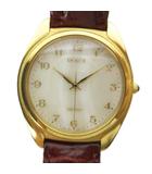 セイコー SEIKO ジャンク品 DOLCE ドルチェ 5E31-6D70 腕時計 ウォッチ クォーツ レザーベルト ゴールドカラー 金色 ■GY11 /MQ