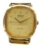 セイコー SEIKO ジャンク品 Exceline エクセリーヌ 7321-5030 10K SS 腕時計 ウォッチ クォーツ ゴールドカラー 金色 ■GY18 /MQ