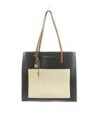 マークジェイコブス MARC JACOBS グラインド Grind トートバッグ ショルダーバッグ ロゴ レザー 黒 ブラック 白 ホワイト 茶 ブラウン /AN43 ■GY17