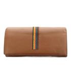 ポールスミス PAUL SMITH 長財布 二つ折り 小銭入れ レザー 茶 ブラウン /AN13 ■GY18