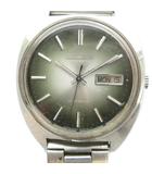 シチズン CITIZEN 4-820096 腕時計 ウォッチ 自動巻き カレンダー付き 緑文字盤 17石 シルバー色 ■GY18 /MQ