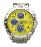 セイコー SEIKO ジャンク品 V657-9010 腕時計 ウォッチ クォーツ クロノグラフ カレンダー付き シルバー色 ■GY18 /MQ