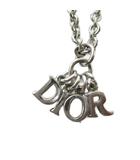 クリスチャンディオール Christian Dior ネックレス アクセサリー ペンダント ロゴ シルバー色 ■GY18 /MQ ■OH