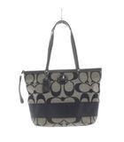 コーチ COACH キャンバス トートバッグ レザー シグネチャー ロゴ グレー F15112 /SR ■GY18