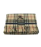 バーバリー BURBERRY ひざ掛け ウール ノバチェック柄 65×120cm  ベージュ 黒 赤 /MI ■GY18
