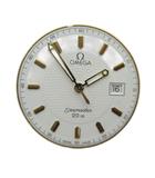 オメガ OMEGA ジャンク品 腕時計 ムーブメントのみ 白文字盤 カレンダー付き デイト ロゴ ゴールド色 ■GY11 /MQ