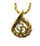 クリスチャンディオール Christian Dior ネックレス アクセサリー ペンダント CDロゴ ゴールド色 ■GY18 /MQ ■OH