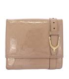 グッチ GUCCI マイクロシマ 二つ折り財布 エナメル Wホック ピンクベージュ 309755・2184 /TK ■OH ■GY18