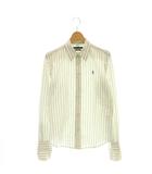 ラルフローレン RALPH LAUREN ワイシャツ 長袖 ストライプ 8 アイボリー ■GY11 /SY ■OS
