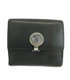 ブルガリ BVLGARI ブルガリ ブルガリ 財布 二つ折り レザー ロゴクリップ シルバー金具 黒 ブラック /XZ ■GY18