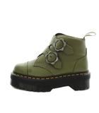 ドクターマーチン DR.MARTENS DEVON FLWR ショートブーツ ストラップ レザー UK3 緑 グリーン /AN13 ■GY18