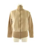 マックスマーラ MAX MARA ジャケット ニット ジップアップ ベージュ /HK ■GY11