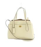 コーチ COACH 2WAY ハンドバッグ ショルダーバッグ レザー オフホワイト 91740 /MI ■GY18
