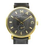 マークバイマークジェイコブス MARC by MARC JACOBS ジャンク品 MBM1269 腕時計 ウォッチ クォーツ スモセコ ラウンド レザーベルト ゴールド色 ■GY11 /MQ