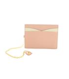 SAFFIANO MULTIC CAMMEO ORCHI サフィアーノ レザー チェーン付き パスケース カードケース ピンク /MI ■OH
