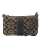 コーチ COACH ショルダーバッグ ワンショルダー シグネチャー キャンバス レザー グレー ブラック 6338 /YO10 ■GY18