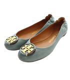 トリーバーチ TORY BURCH バレエシューズ フラット レザー 6M ブルーグレー /SS ■OS ■GY18