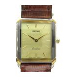セイコー SEIKO ジャンク品 7320-6570 EXCELINE エクセリーヌ 腕時計 ウォッチ クォーツ レザーベルト ゴールド色 シルバー色 ■GY11 /MQ