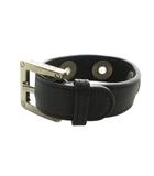 ロエベ LOEWE バングル ブレスレット アクセサリー レザー 黒 ブラック ■GY18 /MQ ■OH