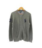 ポロ ラルフローレン POLO RALPH LAUREN カーディガン ニットジャケット ジップアップ ビッグポニー コットン XL グレー /NR