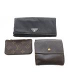  ジャンク品 プラダ PRADA Loius Vuitton ルイヴィトン 3点 ハイブランド 財布 キーケース まとめ 黒 茶色 ブラウン /SR ■GY11 ■OH