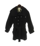 ディーゼル DIESEL トレンチコート ウール S 黒 長袖 ショート丈 PENISOL /GG■GY18