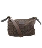 コーチ COACH ショルダーバッグ キャンバス レザー ロゴ 茶色 ブラウン 12594 /SR ■GY11