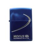 ジッポー ZIPPO MEVIUS メビウス オイルライター 喫煙グッズ 喫煙具 タバコ ロゴ バイカラー 青 ブルー シルバーカラー 火花確認済み /BB ■GY18