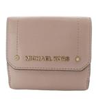 マイケルコース MICHAEL KORS 財布 三つ折り ロゴ レザー ピンク /YO9 ■GY18