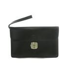 ダンヒル dunhill セカンドバッグ レザー フラップ 黒 /MI ■GY18