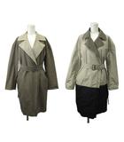 マックスマーラ MAX MARA 白タグ リバーシブル タイロッケン コート 38 グレージュ 切り替え 長袖 10210141 /KK ■GY17