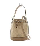 コーチ COACH ミニバケット シグネチャー ハンドバッグ ショルダーバッグ 2way レザー PVC ベージュ CW299 /AN8 ■GY18