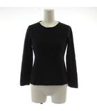 クリスチャンディオール Christian Dior ニット セーター カットソー I46 黒 長袖 カシミヤ シルク 無地 3E24569AM570 /GG ■GY18