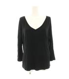 マックスマーラ MAX MARA カットソー Tシャツ 長袖 Vネック L 黒 ブラック 194108310700 /HN ■GY18