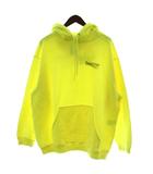 バレンシアガ BALENCIAGA スウェット トレーナー プルオーバーパーカー M 黄 長袖 裏起毛 フード付き ロゴ /GG ■GY18
