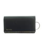 ポールスミス PAUL SMITH キーケース 4連 キーリング レザー 黒 /MI ■GY18