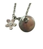 マークジェイコブス MARC JACOBS ネックレス アクセサリー ペンダント ラインストーン ロゴ 花 シルバー色 ■GY11 /MQ