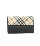 バーバリー BURBERRY カードケース 名刺入れ パスケース ノバチェック PVC キャンバス ロゴ ■GY11 /RI ■OS