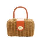 ケイトスペード KATE SPADE バスケット かごバッグ ハンドバッグ 茶 オレンジ /MI ■GY11