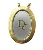 クリスチャンディオール Christian Dior ネックレス アクセサリー ペンダント ロゴ オーバル ゴールド色 ■GY18 /MQ ■OH