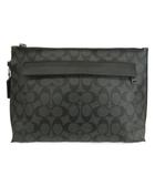 コーチ COACH セカンドバッグ クラッチバッグ PVC レザー シグネチャー 黒 ブラック F29508 /XZ ■GY18