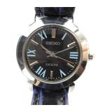 セイコー SEIKO ジャンク品 LIMITED EDITION V117-0AD0 エクセリーヌ exceline 腕時計 ウォッチ クォーツ 黒文字盤 ローマン シルバー色 ■GY18 /MQ
