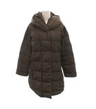 マックスマーラ ウィークエンドライン MAX MARA WEEKEND LINE ダウンコート ショールカラー フード ハーフ丈 ナイロン 42 茶 ブラウン /FF  ■GY18