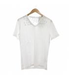 タグ付き エイズT Tシャツ 半袖 S 白 ホワイト Vネック プリント /MG ■GY11