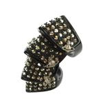 ヴィヴィアンウエストウッド Vivienne Westwood 指輪 アーマーリング アクセサリー オーブ ラインストーン 9号 黒 ブラック ■GY18 /MQ