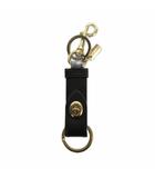 コーチ COACH キーリング チャーム ロゴ レザー 黒 ブラック ■GY11 /MQ