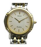 セイコー SEIKO 7320-0410 Exceline エクセリーヌ 腕時計 クォーツ ウォッチ ロゴ ゴールド色 シルバー色 ■GY42 /MQ
