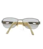 カザール CAZAL 眼鏡 メガネ 度入り ハーフリム ロゴ ホワイト ゴールド色 /YO23 ■GY18