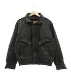 ハーレーダビッドソン HARLEY DAVIDSON レザージャケット ライダース フライトジャケット 38 黒 ブラック /MG ■GY18